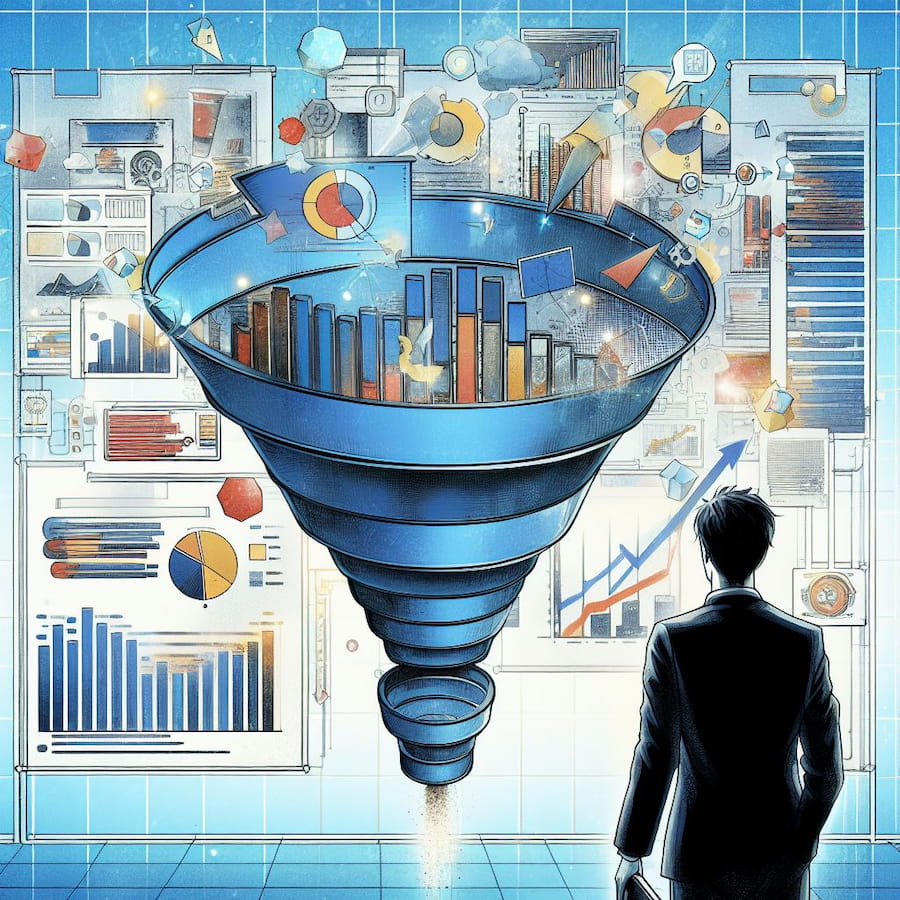 Marketing Funnel segun DALLE-3